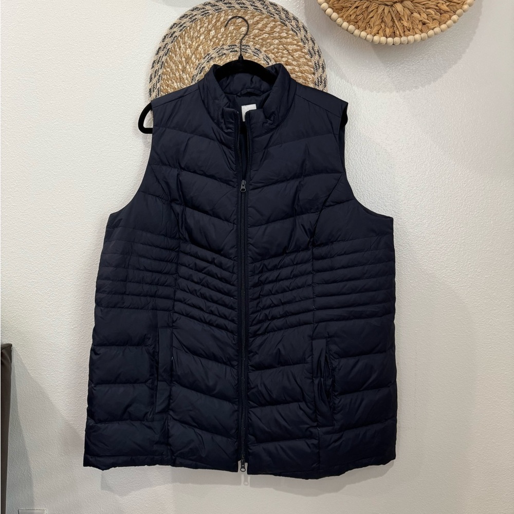 Plus size 2X J. Jill down Navy Quilted Puffer Vest